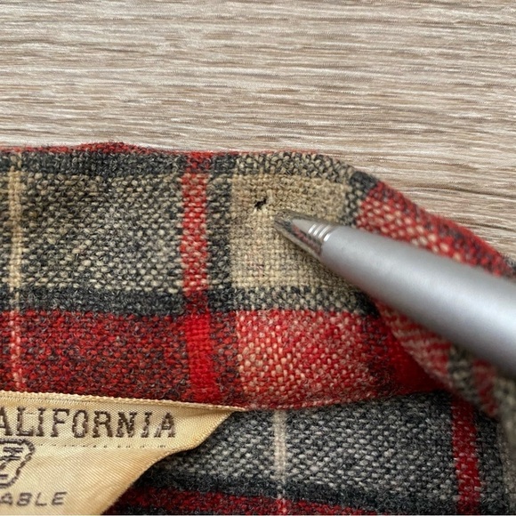 Vintage Troy of California Wool Blend Button Up Plaid Shirt - Picture 9 of 11
